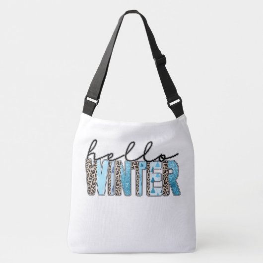 hallo Winter Fun Leopard Crossbody Tas (Voorkant)