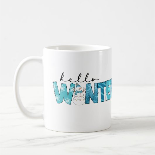 Hallo Winter gepersonaliseerd Koffiemok (Links)