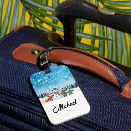 Hallo Winter Gepersonaliseerde Bagage Label
