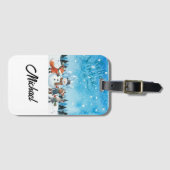 Hallo Winter Gepersonaliseerde Bagage Label (Voorkant (horizontaal))