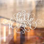 hallo Winter Handje met briefing Winkel White Wind Raamsticker (Vel 2)