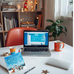 Hallo Winter Hardcover Spiraal Notebook Notitieboek