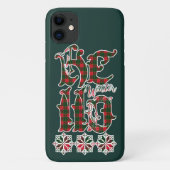 hallo Winter Holiday Lettering, Scotland Pattern Case-Mate iPhone Case (Achterkant)