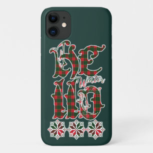 hallo Winter Holiday Lettering, Scotland Pattern Case-Mate iPhone Case