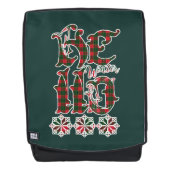 hallo Winter Holiday Lettering, Scotland Pattern Rugtassen (Voorkant)