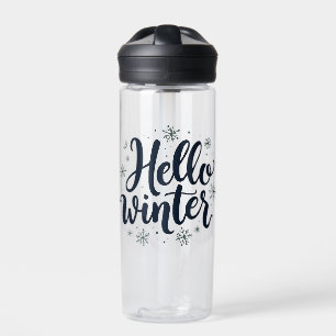 Hallo Winter Kerst Sneeuwvlok Winter Seizoen  Waterfles