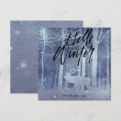 hallo Winter | Kerstmis Feestdagenkaart (Voorkant / Achterkant)