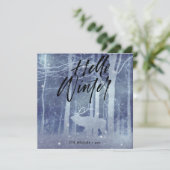 hallo Winter | Kerstmis Feestdagenkaart (Staand voorkant)