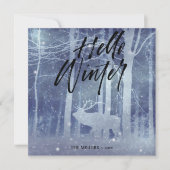 hallo Winter | Kerstmis Feestdagenkaart (Voorkant)