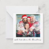 hallo Winter Kerstmis Snowy Cabin Notitiekaartje (Achterkant)