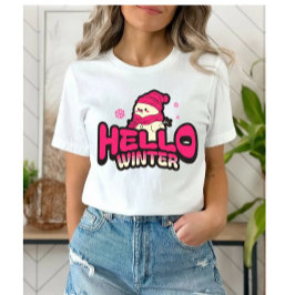Hallo Winter Lieve Sneeuwman Tri-Blend Shirt