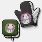 hallo winter ovenwant & pannenlap set (Voorkant / Achterkant)