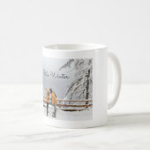 Hallo Winter paar foto Koffiemok (Voorkant rechts)