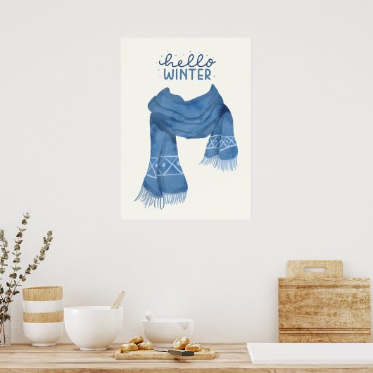 hallo winter poster (Keuken)