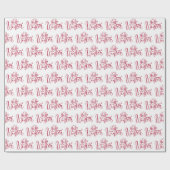 Hallo Winter Red Script Holiday Gift Cadeaupapier (Vlak)