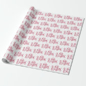 Hallo Winter Red Script Holiday Gift Cadeaupapier (Uitgerold)