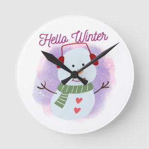 hallo winter ronde klok
