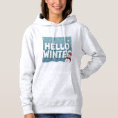 Hallo Winter Sneeuwman Hoodie (Voorkant)