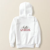 "Hallo Winter" Sneeuwman Meisjes sweatshirt (Laag Achter)