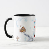 Hallo Winter Sneeuwman Mok • Cozy Sneeuwlandschap (Links)
