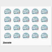 Hallo Winter Sneeuwman Sticker (Vel)