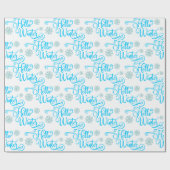 Hallo Winter Sneeuwvlokken Cadeaupapier (Vlak)
