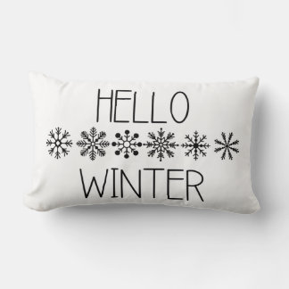 hallo Winter Snowflake Kussen