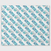 hallo Winter Snowman Customize Cadeaupapier (Vlak)