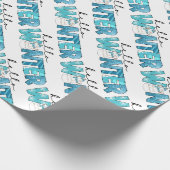 hallo Winter Snowman Customize Cadeaupapier (Hoek)
