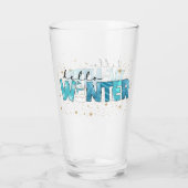 hallo Winter Snowman Customize Glas (Achterkant)