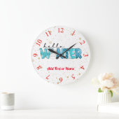 hallo Winter Snowman Customize Grote Klok (Huis)