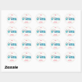hallo Winter Snowman Customize Ronde Sticker (Vel)