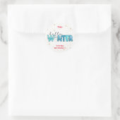 hallo Winter Snowman Customize Ronde Sticker (Tas)