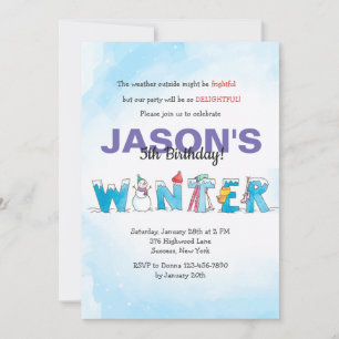 hallo Winter Uitnodiging