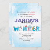 hallo Winter Uitnodiging (Voorkant / Achterkant)