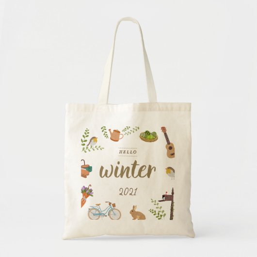 Hallo Winter Vintage Tassen (Voorkant)