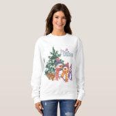 Hallo Winter Vrouwen Sweatshirt Winter Vogels (Voorkant volledig)