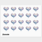 Hallo Winter Waterverf Heart Hart Sticker (Vel)