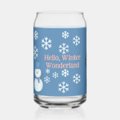 Hallo, Winter Wonderland Blikvorm Glas (Voorkant)