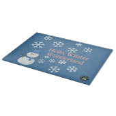 Hallo Winter, Wonderland decoratief glas Snijplank (Hoek)