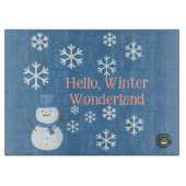Hallo Winter, Wonderland decoratief glas Snijplank (Voorkant)