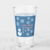Hallo, Winter Wonderland Glas (Achterkant)