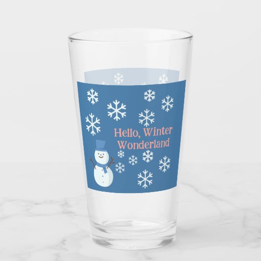 Hallo, Winter Wonderland Glas (Voorkant)