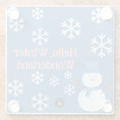 Hallo, Winter Wonderland Glazen Onderzetter (Achterkant)