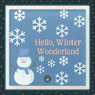 Hallo, Winter Wonderland Glazen Onderzetter