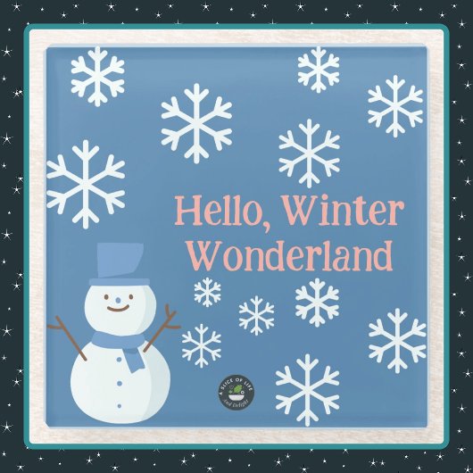 Hallo, Winter Wonderland Glazen Onderzetter