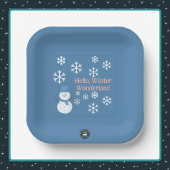 Hallo, Winter Wonderland Papieren Bordje