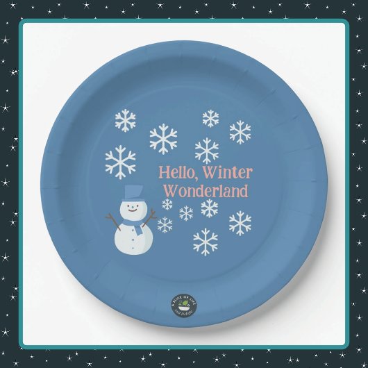 Hallo, Winter Wonderland Papieren Bordje