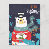 hallo Winteragenda Briefkaart (Voorkant)