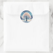 Hallo Winterboom Ronde Sticker (Tas)